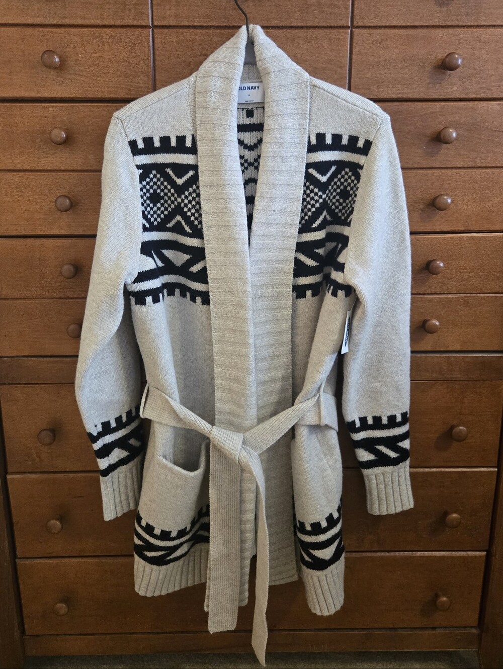NEW Old Navy Aztec Cream Cardigan Sz Medium